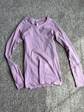 lululemon athletica Mauve Ribbed Performance Top